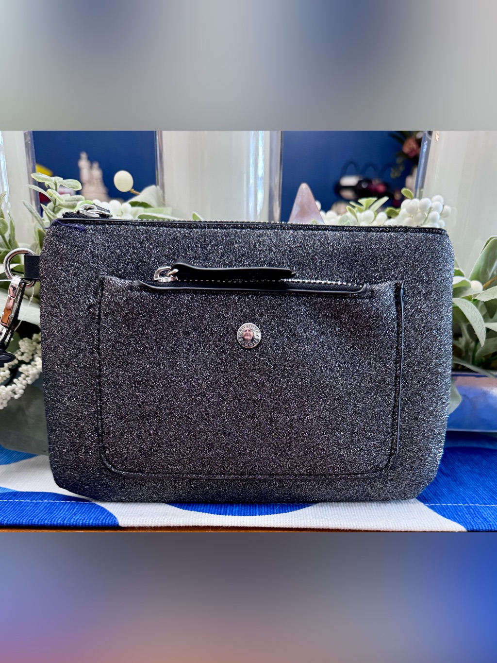 Bcbg Sparkle Black Wristlet